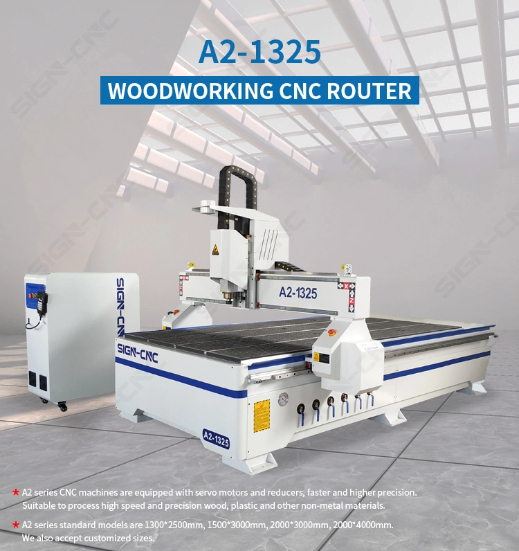 Plastic/Acrylic/ MDF/PVC/Metal/Furniture/Door Making Cutting Engraving Machine 1325 CNC Wood Router for Sale